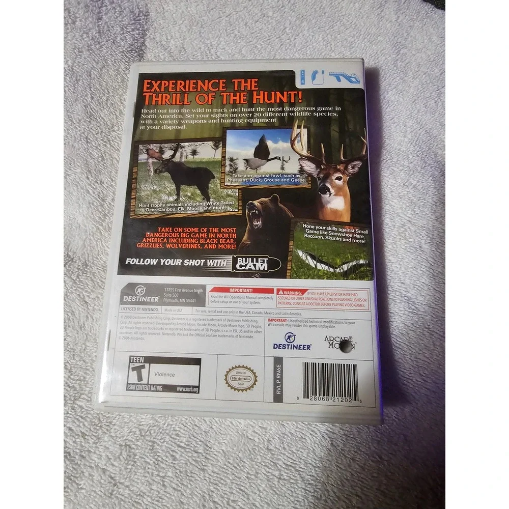 North American Hunting‎ Extravaganza Wii Game Bullet Cam Hunting